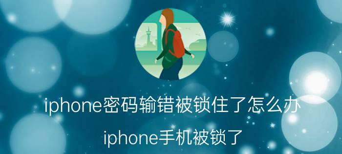 iphone密码输错被锁住了怎么办 iphone手机被锁了，该怎么办？